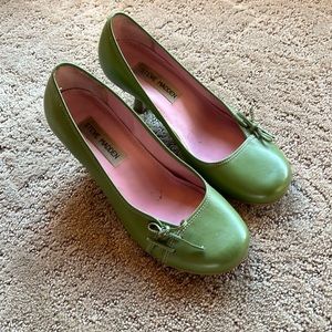 Green Steve Madden kitten heels